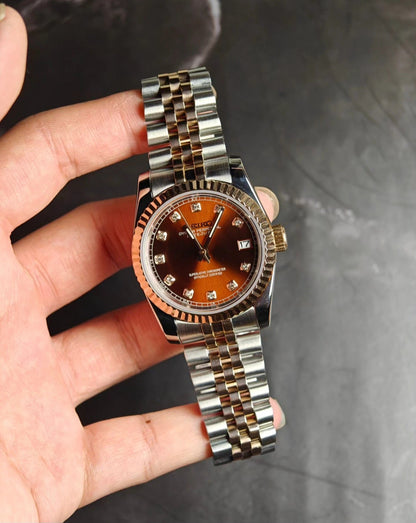 Seiko Datejust Dualtone Chocolate Diamond Dial