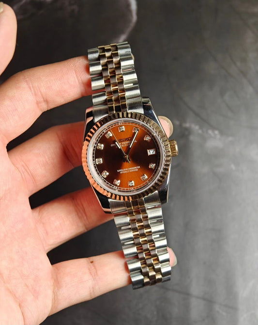 Seiko Datejust Dualtone Chocolate Diamond Dial