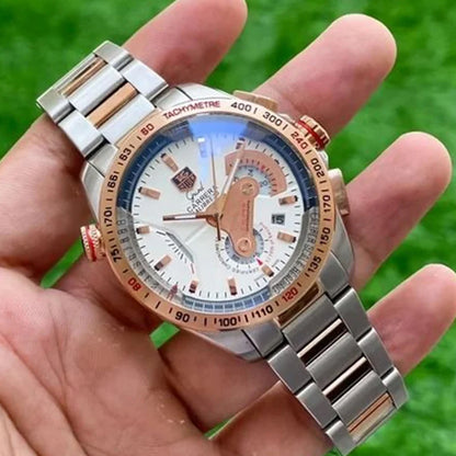 Tagheuer Calibre 36 Dual Tone White Dial Metal