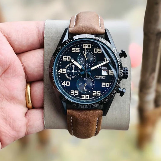 Tagheuer Grand Carrera Formula 1 Brown Leather Watch