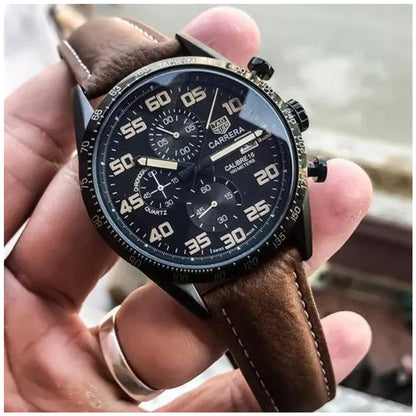 Tagheuer Grand Carrera Formula 1 Brown Leather Watch