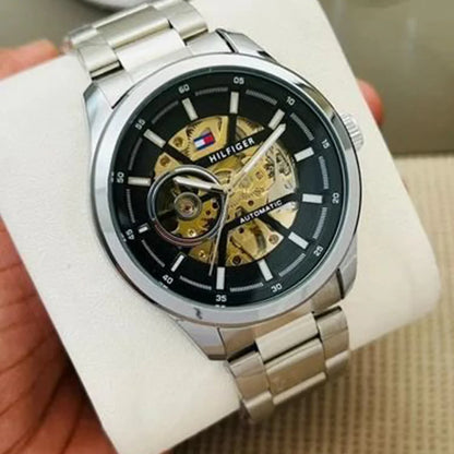 Tommy Hilfiger Silver Metal Automatic