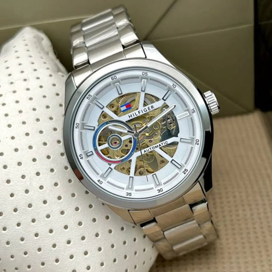 Tommy Hilfiger Silver Metal Automatic