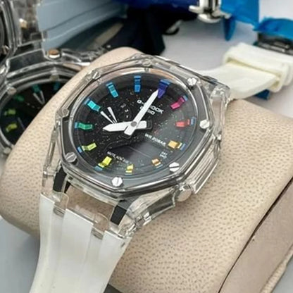 G-SHOCK White Rainbow Silicon Premium Watch