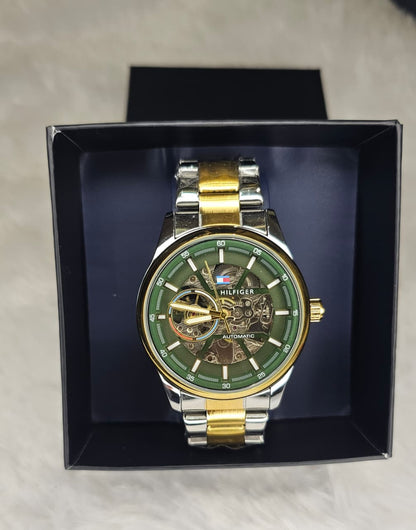 Tommy Hilfiger Silver Gold Metal Watch