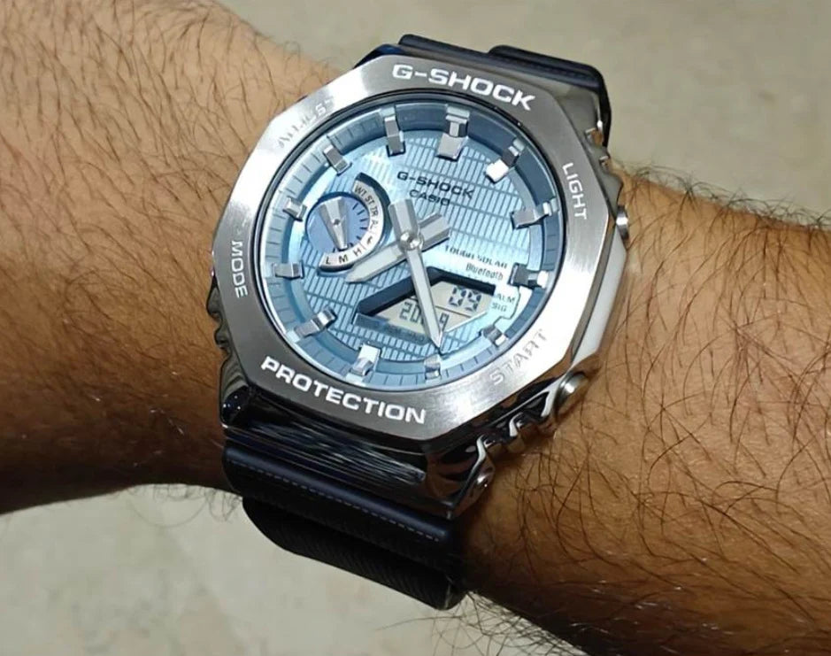 G-SHOCK GMB 2100 SILVER TIFFANY BLUE DIAL WATCH
